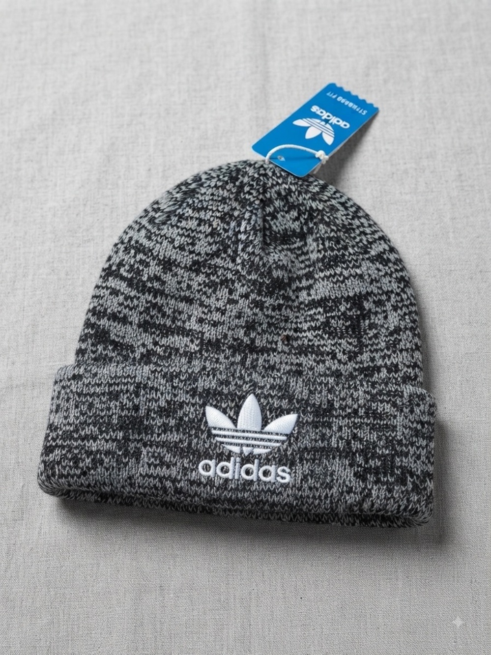 Adidas Grey Marled Trefoil Beanie